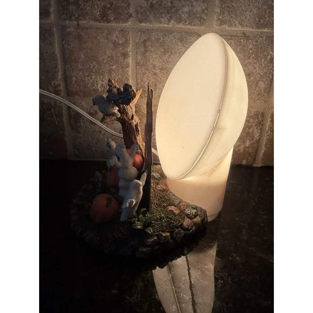 Cracker Barrel Halloween Ghost Spooky Light Scene Shadow Caster Table‎ Lamp Box